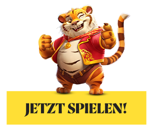 Tiger Maskottchen mit Jetzt Spielen Button